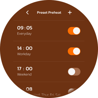 Preheat timer