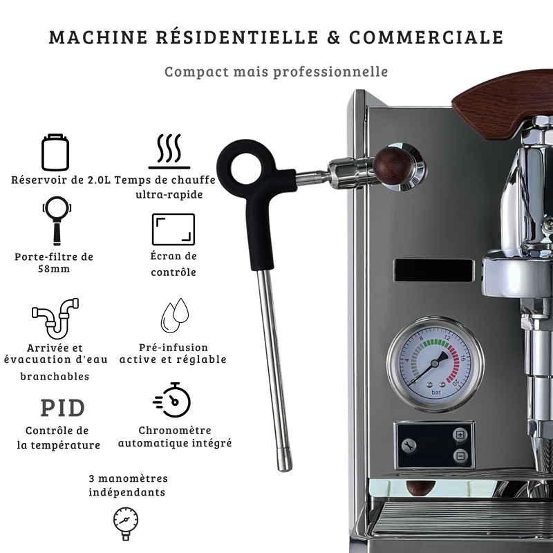 Ozara – Machine à espresso E61 compacte avec PID
