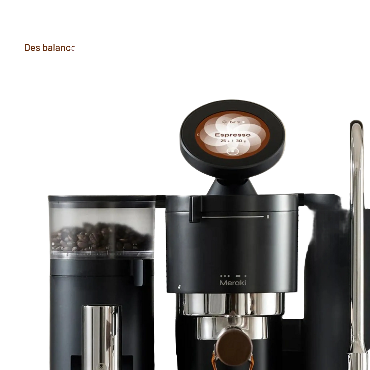 Meraki, machine à espresso double chaudière avec moulin intégré – vue 8