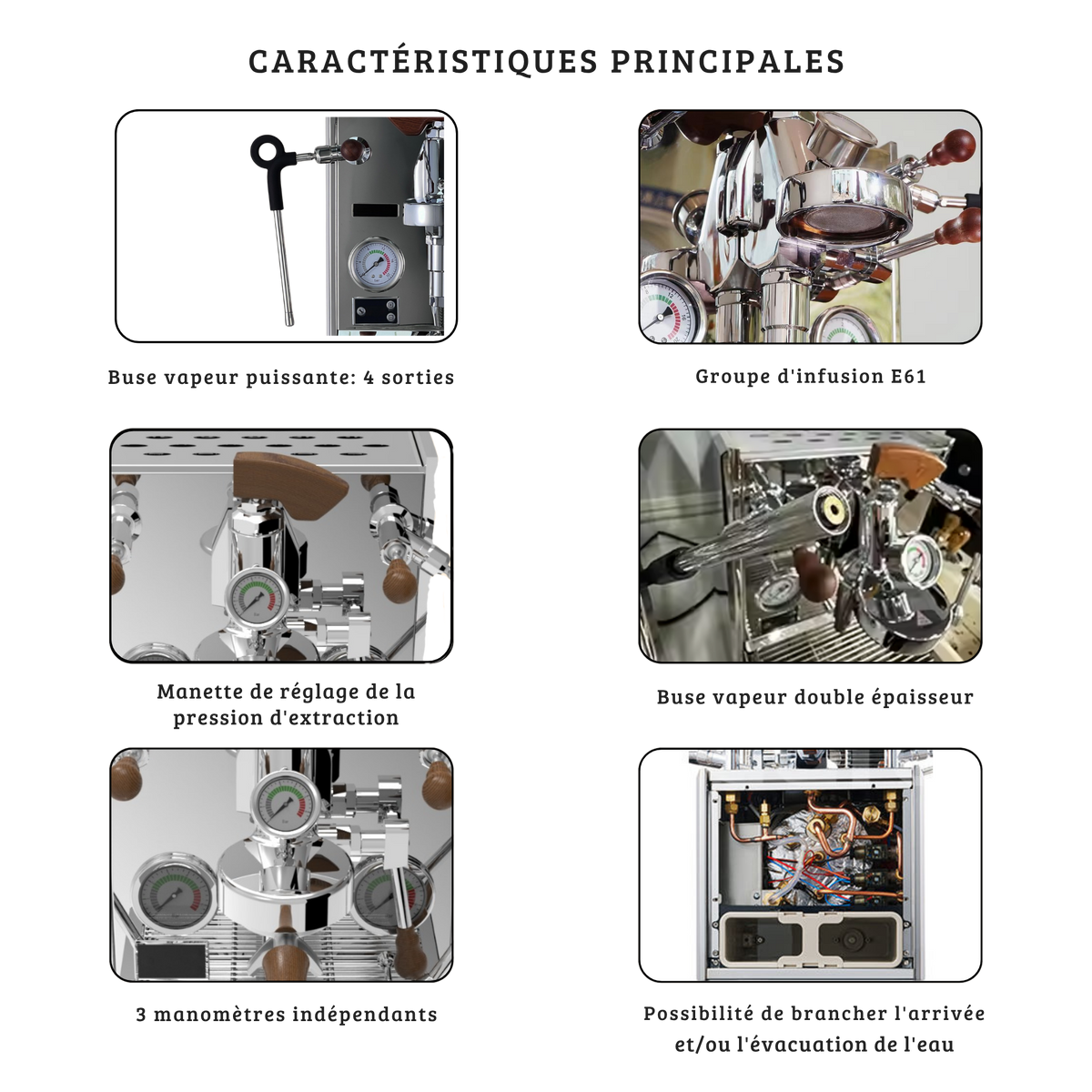 Ozara – Machine à espresso E61 compacte avec PID
