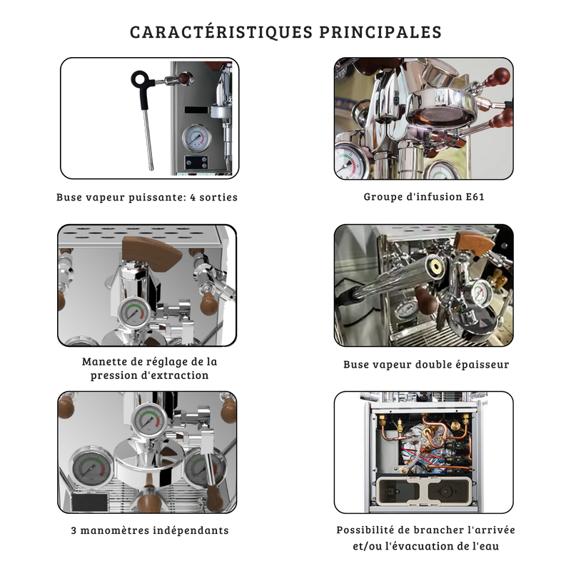 Ozara – Machine à espresso E61 compacte avec PID