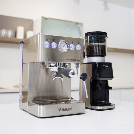 Bellucci Espresso Bar, machine à espresso manuelle en acier inoxydable – vue 3