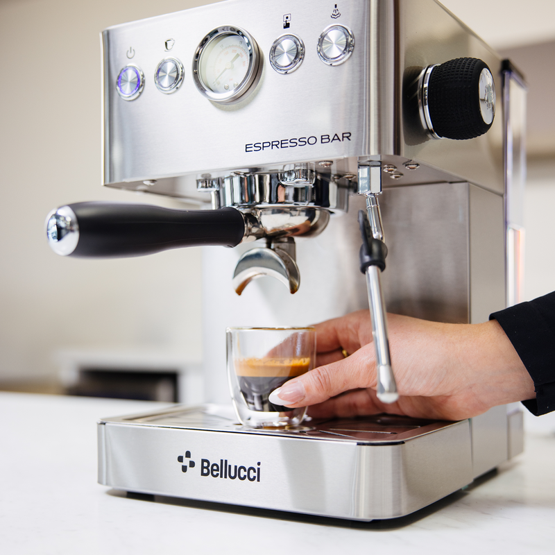 Bellucci Espresso Bar, machine à espresso manuelle en acier inoxydable – vue 4