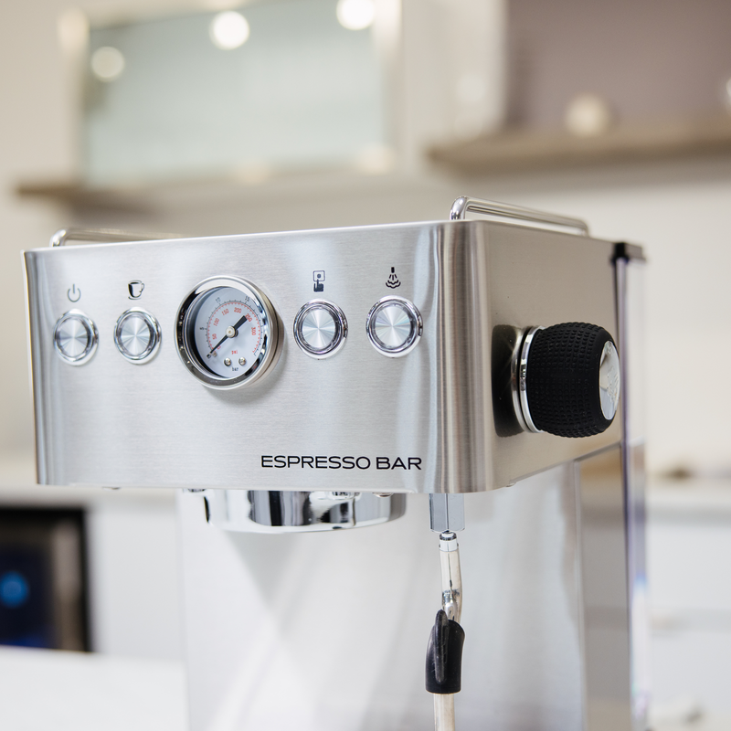 Bellucci Espresso Bar, machine à espresso manuelle en acier inoxydable – vue 5