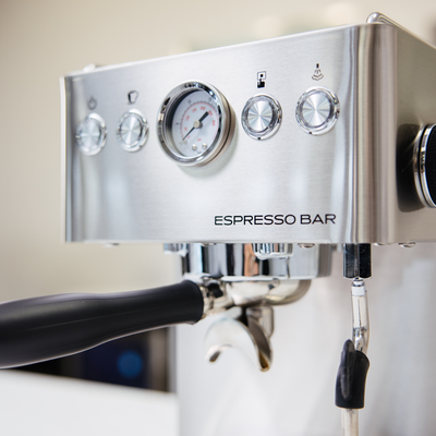 Bellucci Espresso Bar, machine à espresso manuelle en acier inoxydable – vue 6
